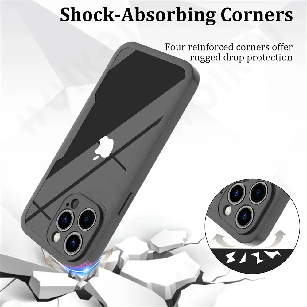 iPhone 16 Pro Max Full Shockproof Silicone Screen Protection Cover