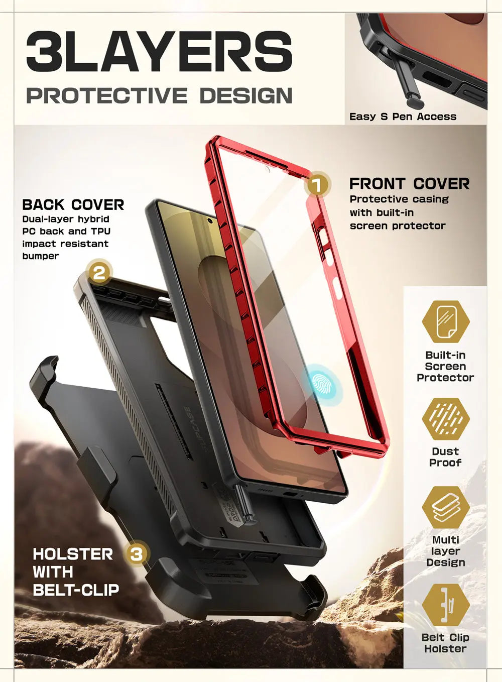 SUPCASE Galaxy S25 Ultra UB Pro Military-Grade Protection Case