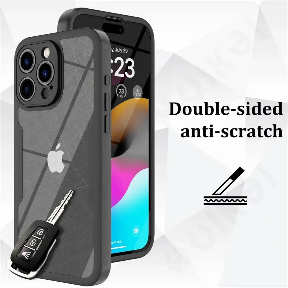 iPhone 16 Pro Full Shockproof Silicone Screen Protection Cover