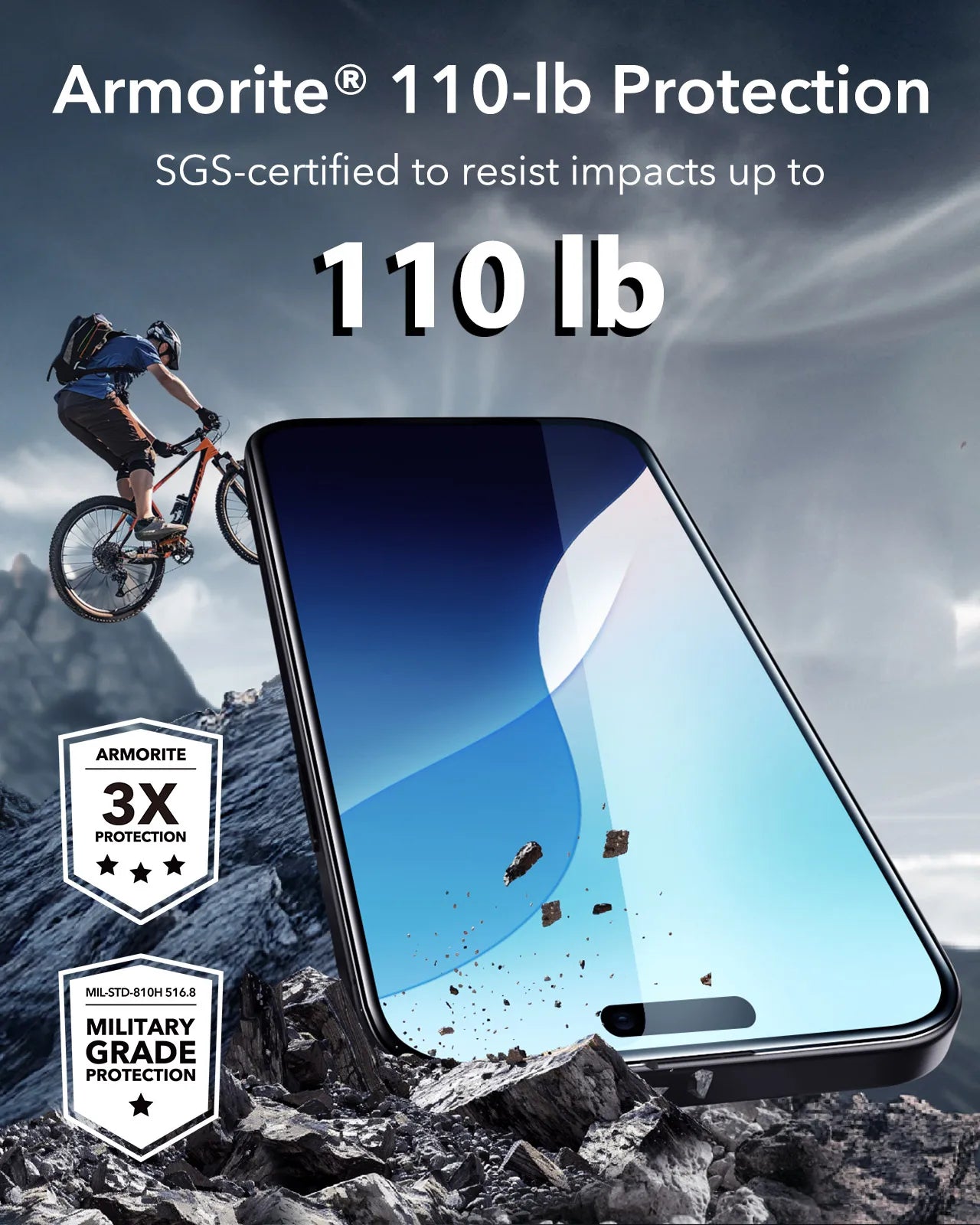 ESR iPhone 16 Plus ArmoriteScreen Protector Tempered Glass