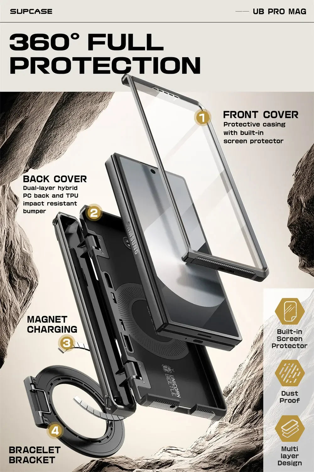 SUPCASE UB Pro Mag Galaxy Z Fold 6 Rugged Shockproof Case