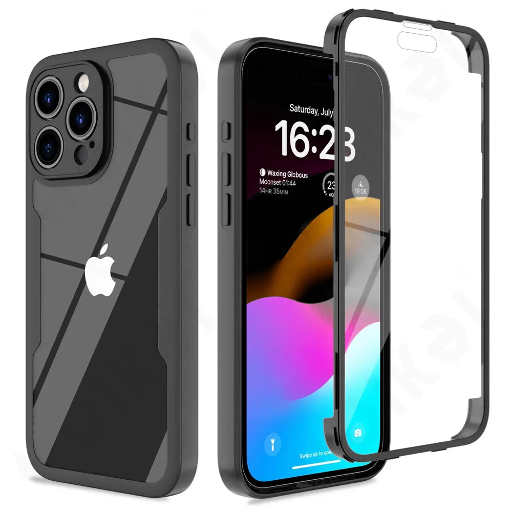 iPhone 16 Plus Full Shockproof Silicone Screen Protection Cover