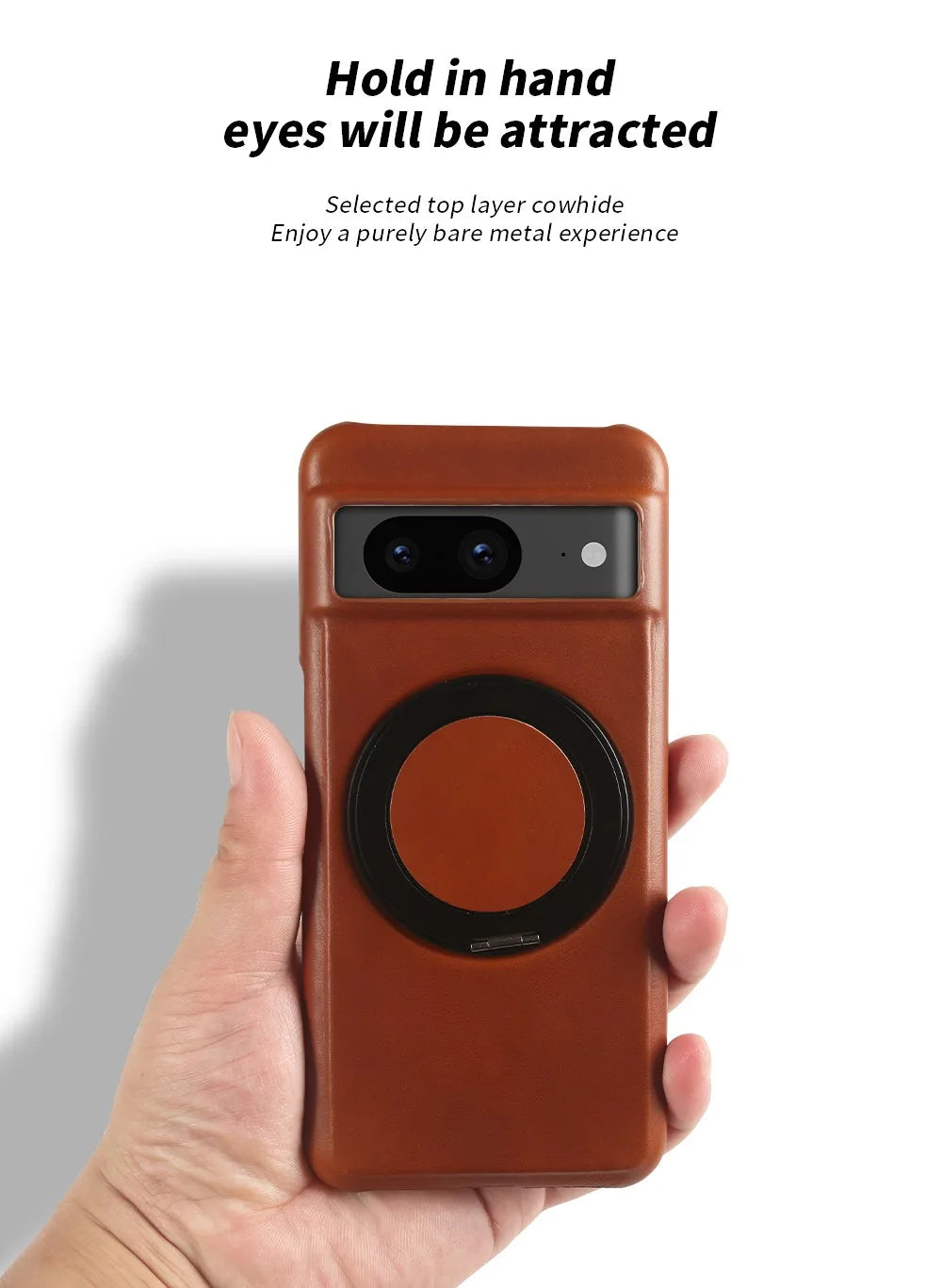 Google Pixel 9 Pro XL Luxury 360° Rotating Magnetic Leather Case