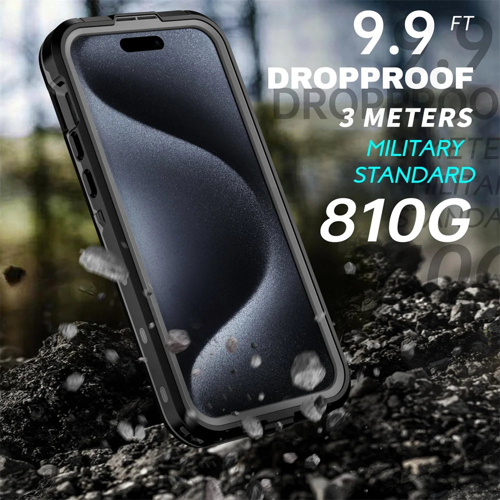 iPhone 16 Pro Max IP68 Protective Waterproof Magnetic Case