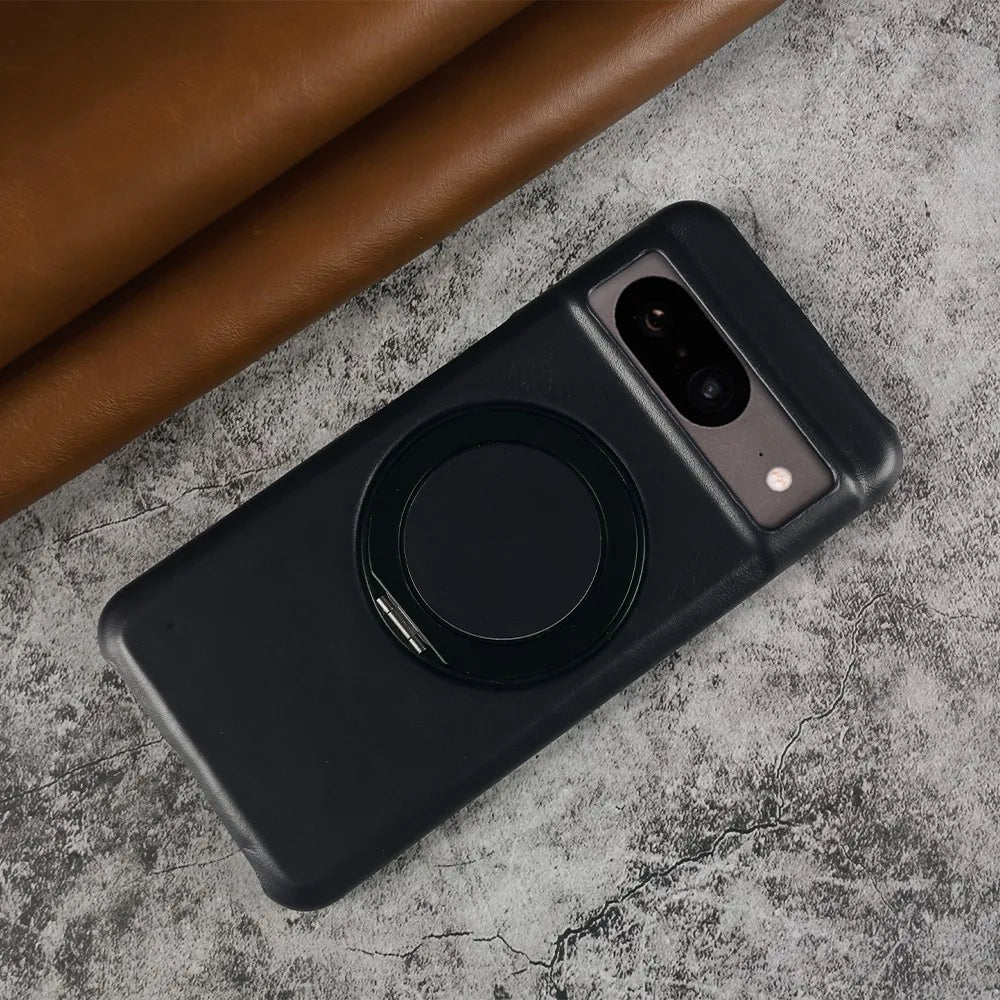 Google Pixel 9 Pro XL Luxury 360° Rotating Magnetic Leather Case