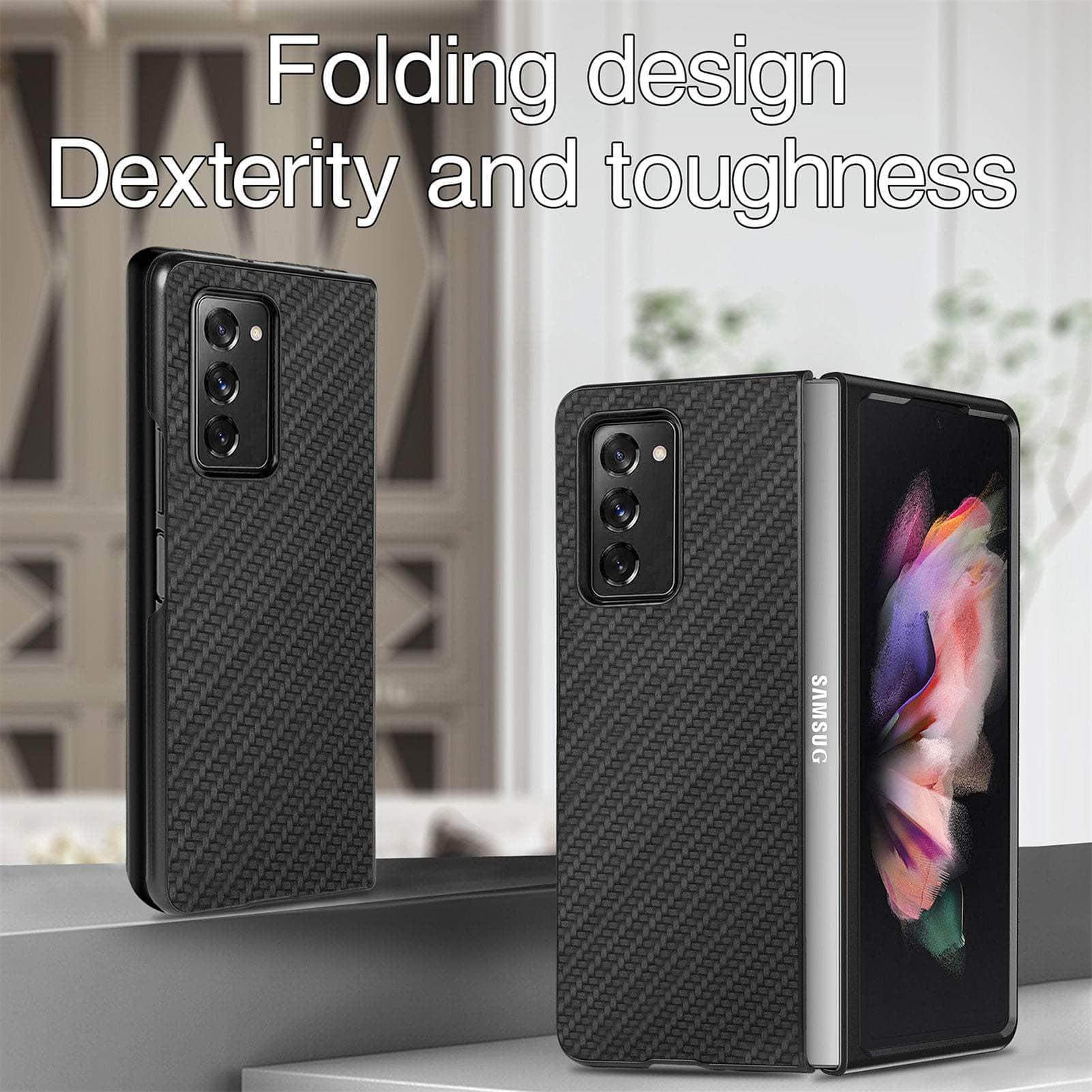 Anti-Slip Carbon Galaxy Z Fold 5 Cover