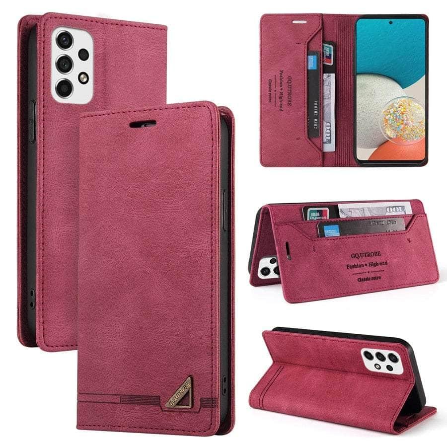 Anti-theft Galaxy A54 Leather Wallet