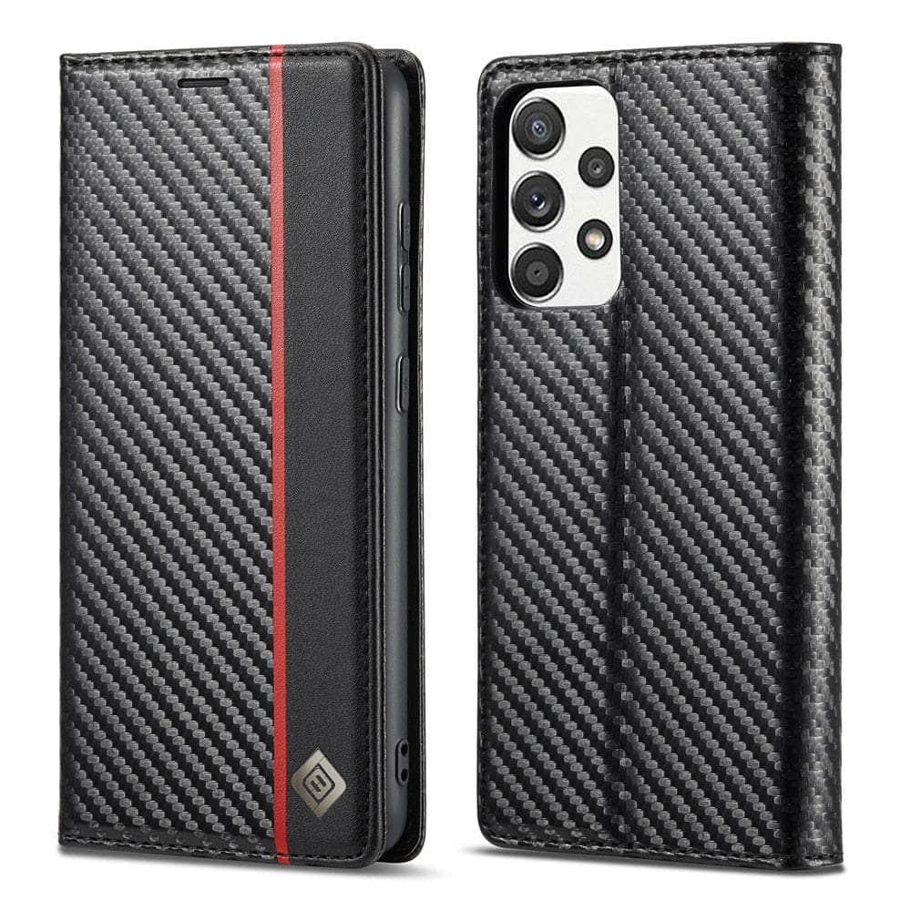 Carbon Fiber Vegan Leather Galaxy A14 Case