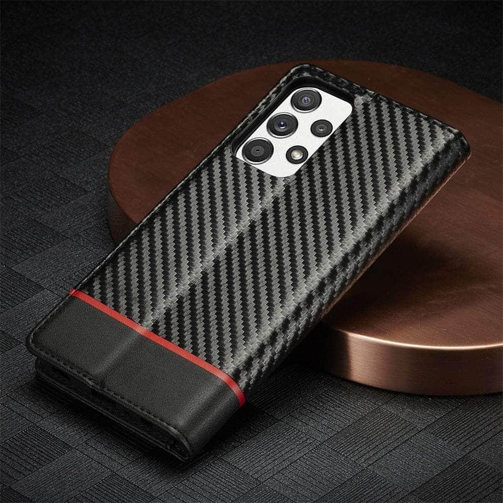 Carbon Fiber Vegan Leather Galaxy A54 Case