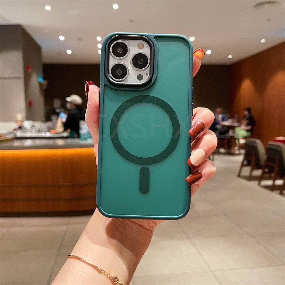 Casebuddy Dark Green / For iPhone 15 Plus iPhone 15 Plus Magnetic Magsafe Shockproof Case