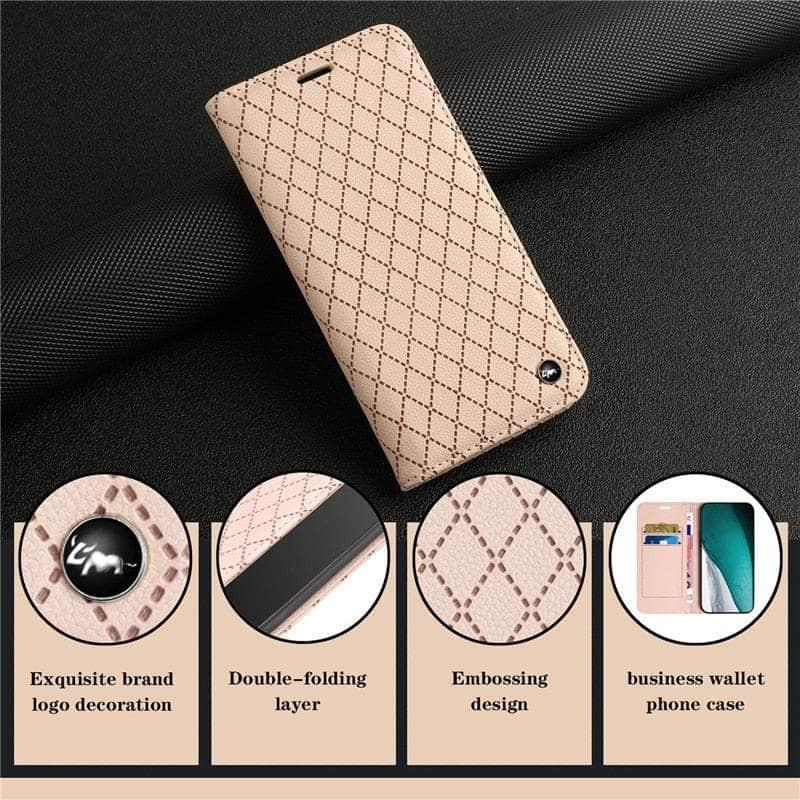 Casebuddy Embossing Samsung Galaxy A14 Vegan Leather Wallet