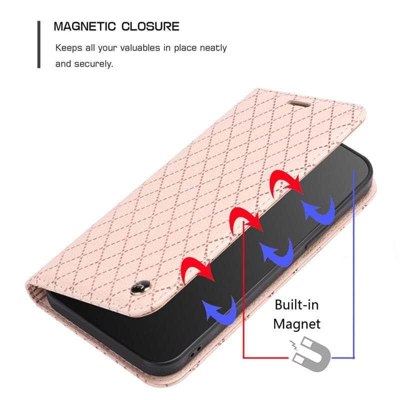 Casebuddy Embossing Samsung Galaxy A14 Vegan Leather Wallet