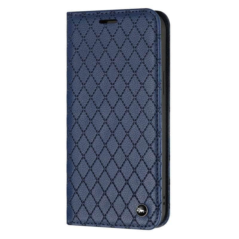 Casebuddy Blue / For Galaxy A14 5G Embossing Samsung Galaxy A14 Vegan Leather Wallet