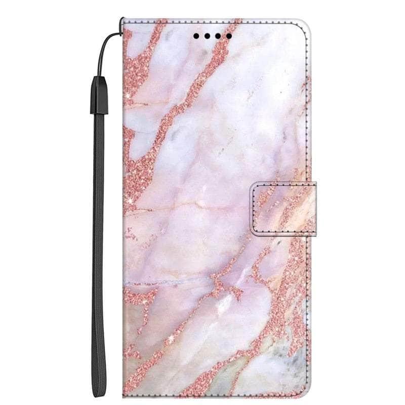 Casebuddy 8 / For Galaxy M14 5G Galaxy A14 Marble Leather Case