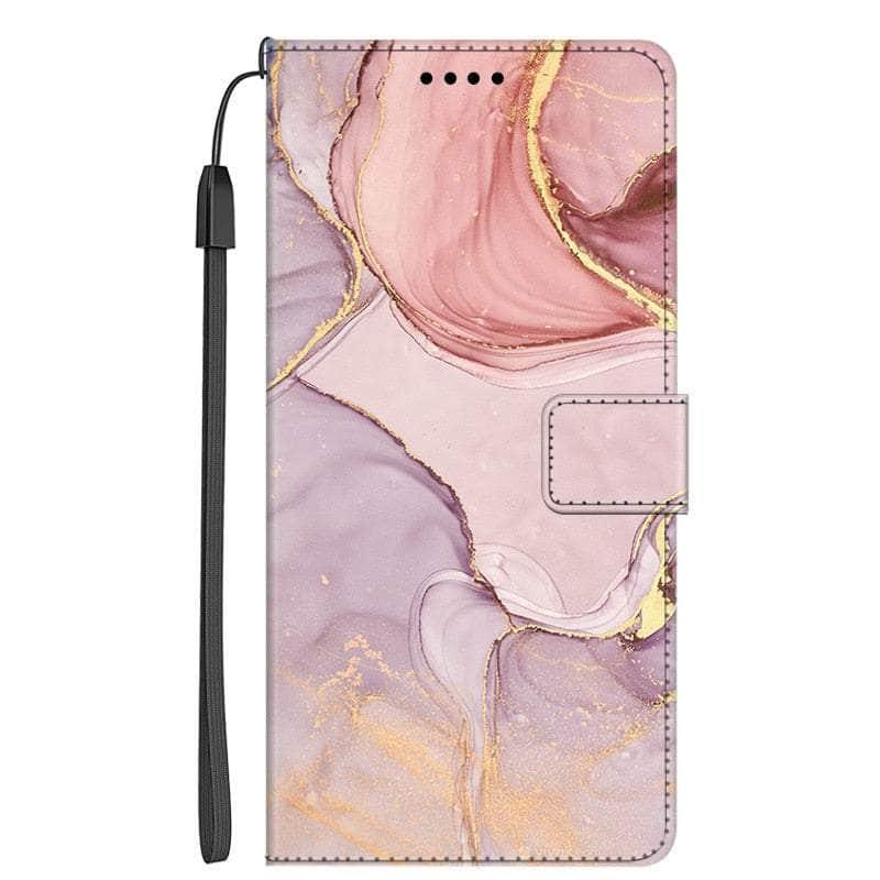 Casebuddy 7 / For Galaxy M14 5G Galaxy A14 Marble Leather Case