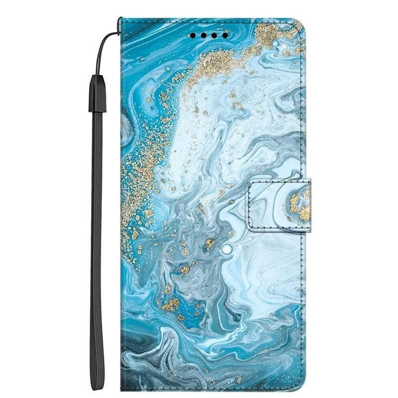 Casebuddy 19 / For Galaxy M14 5G Galaxy A14 Marble Leather Case