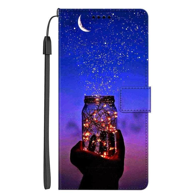 Casebuddy 4 / For Galaxy M14 5G Galaxy A14 Marble Leather Case