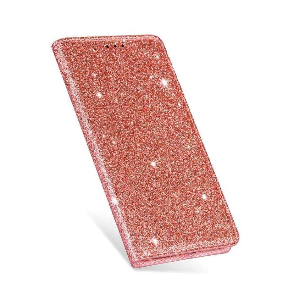 Casebuddy Galaxy A14 Wallet Glitter Leather Case
