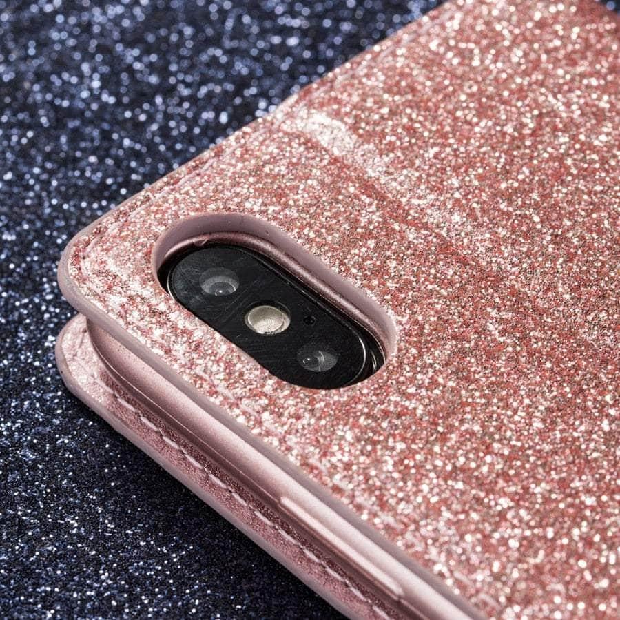 Casebuddy Galaxy A14 Wallet Glitter Leather Case