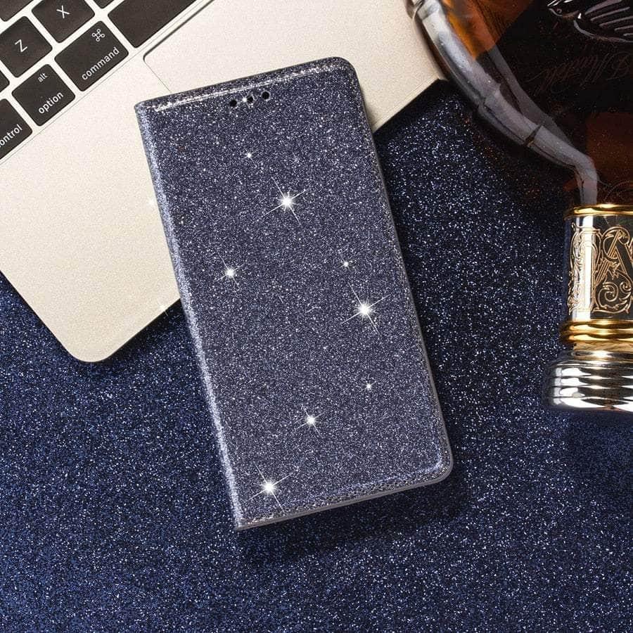 Casebuddy Gray / Galaxy A14 Galaxy A14 Wallet Glitter Leather Case