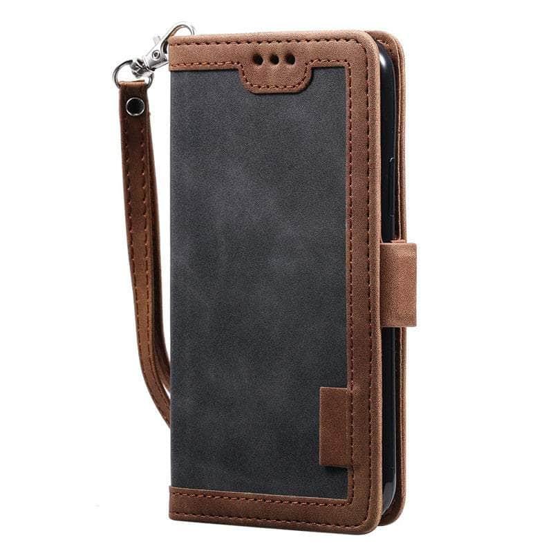 Casebuddy Grey / For Galaxy A34 Galaxy A34 Leather Flip Wallet Case