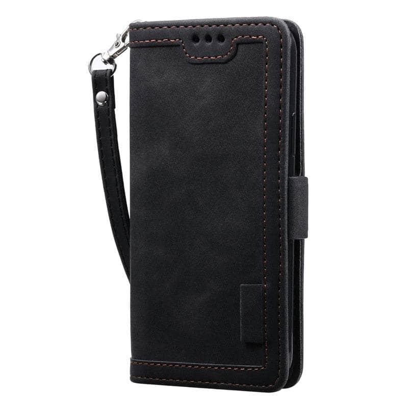 Casebuddy Black / For Galaxy A34 Galaxy A34 Leather Flip Wallet Case
