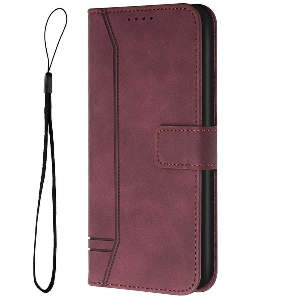 Casebuddy Wine Red / Galaxy A34 5G Galaxy A34 Leather Wallet Case