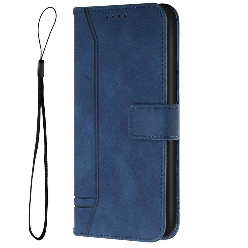 Casebuddy Blue / Galaxy A34 5G Galaxy A34 Leather Wallet Case