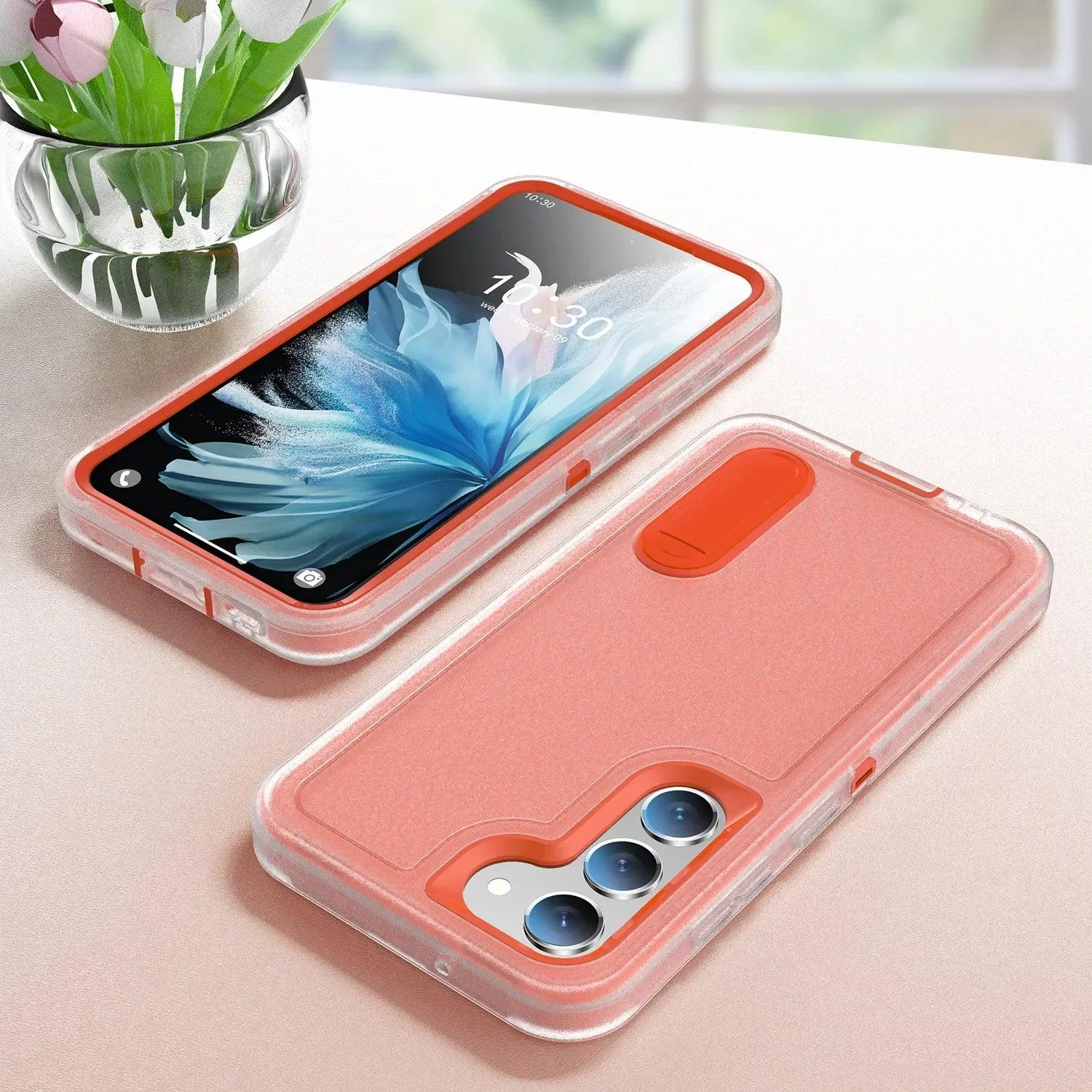 Casebuddy Orange / for Galaxy S24 Galaxy S24 Anti-Dust Kickstand Rugged Case