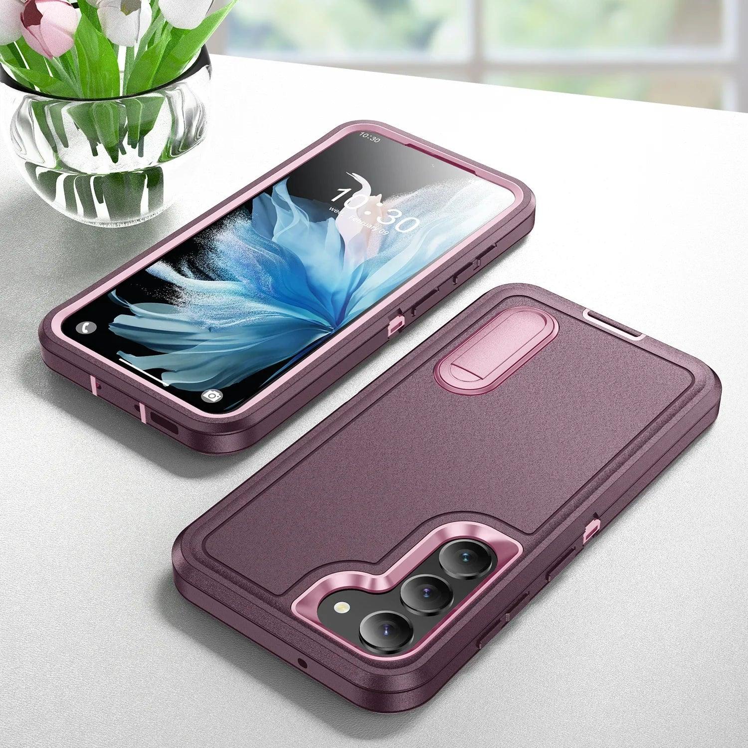 Casebuddy PURPLE / for Galaxy S24 Galaxy S24 Anti-Dust Kickstand Rugged Case