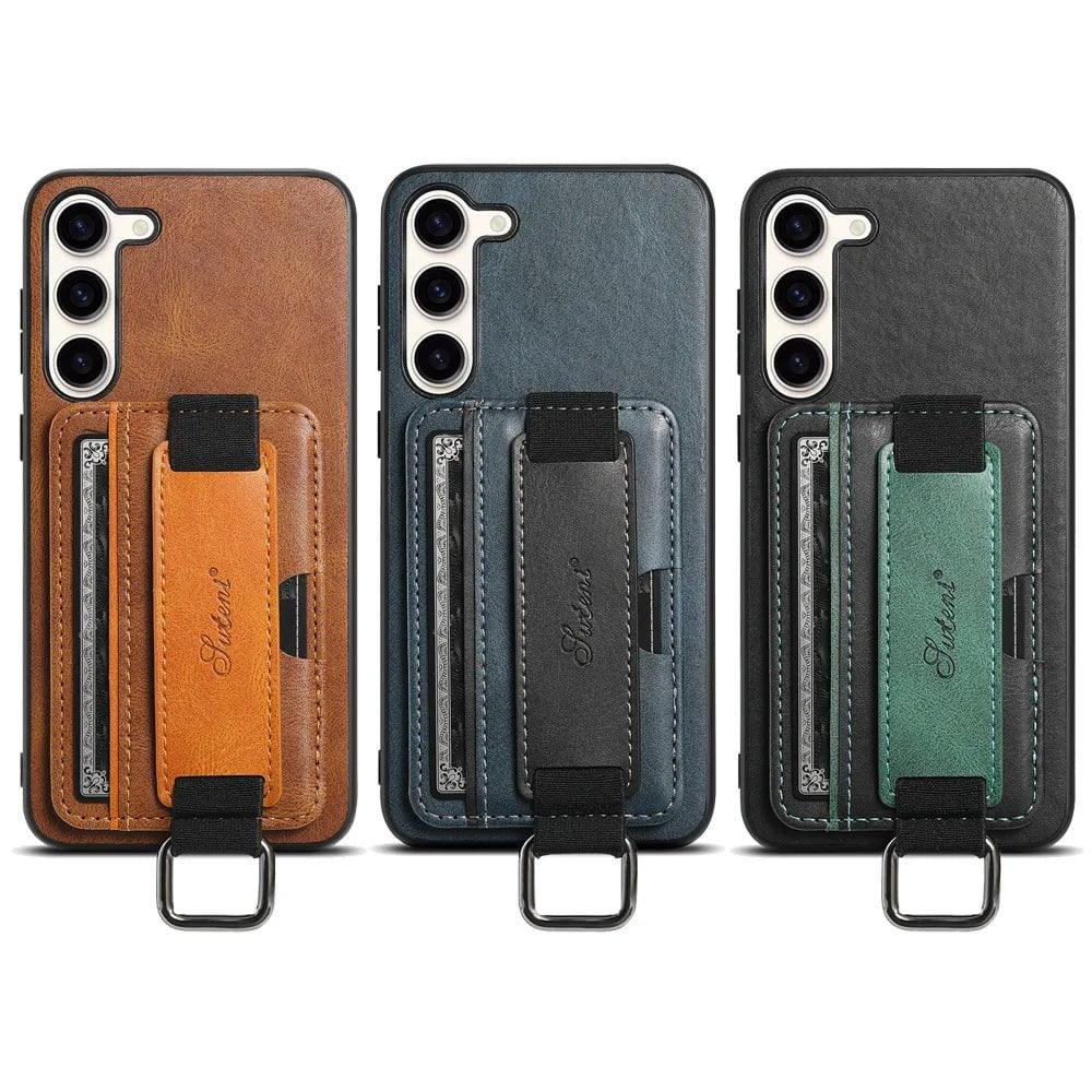 Galaxy S24 Leather Bracket Wristband Case