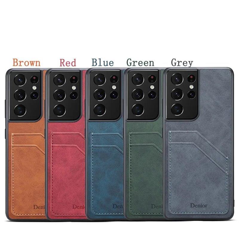 Galaxy S24 Luxury Vegan Leather Card Slot Case