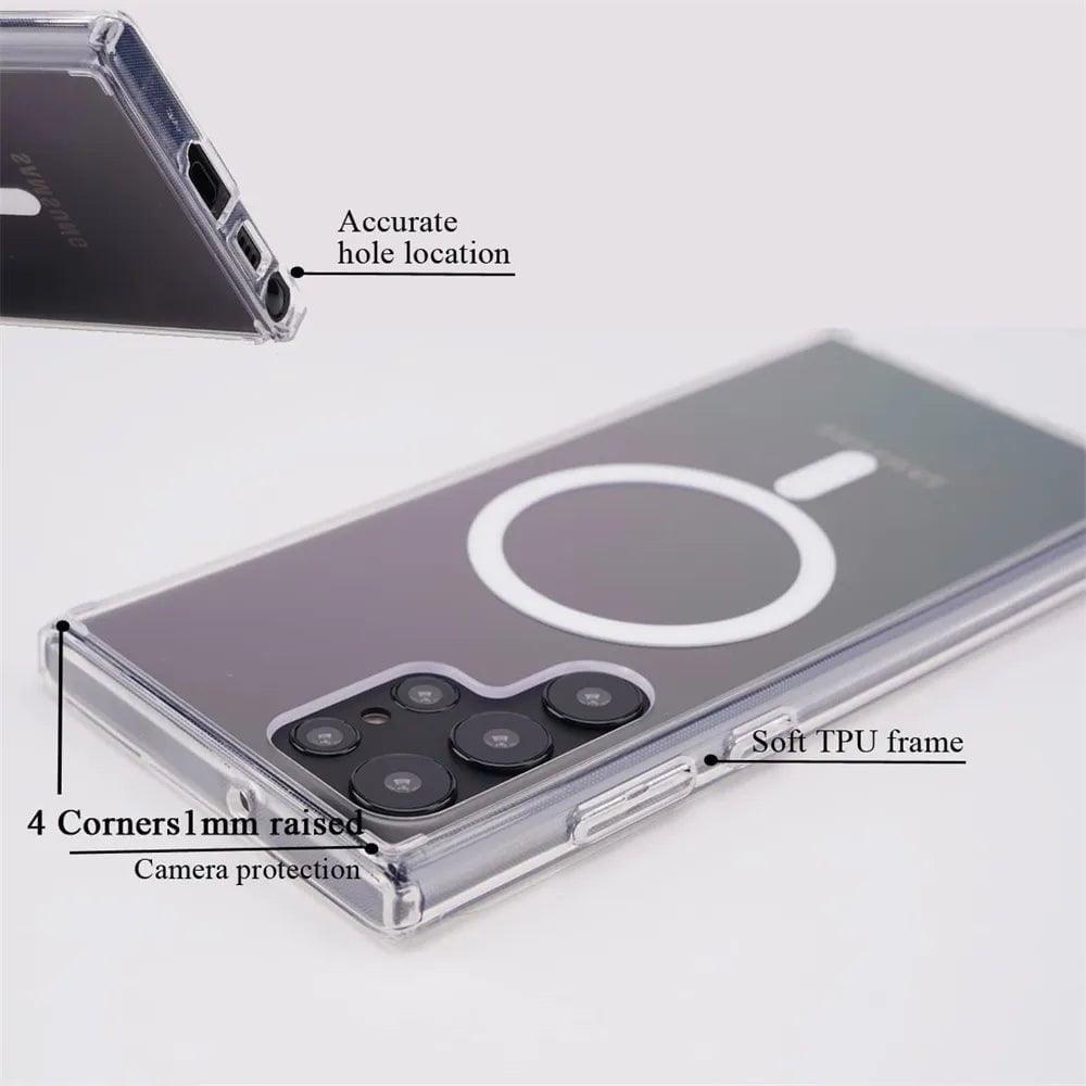 Casebuddy Transparent / For S24 Plus Galaxy S24 Plus Magsafe Magnetic Wireless Charging Case