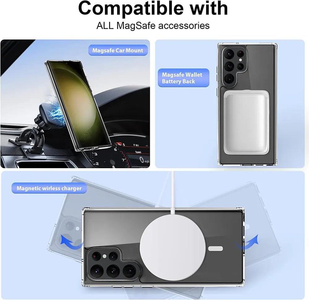 Casebuddy Transparent / For S24 Plus Galaxy S24 Plus Magsafe Magnetic Wireless Charging Case