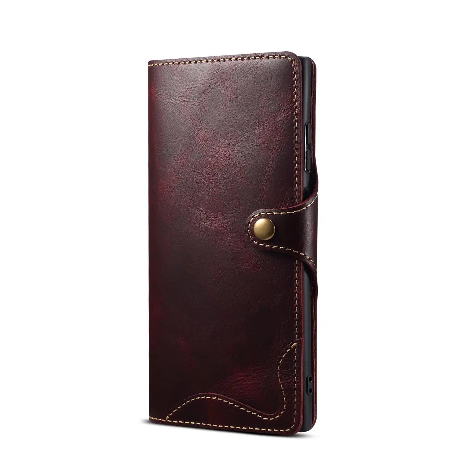 Casebuddy Galaxy S24 Plus Real Cowhide Leather Wallet Case