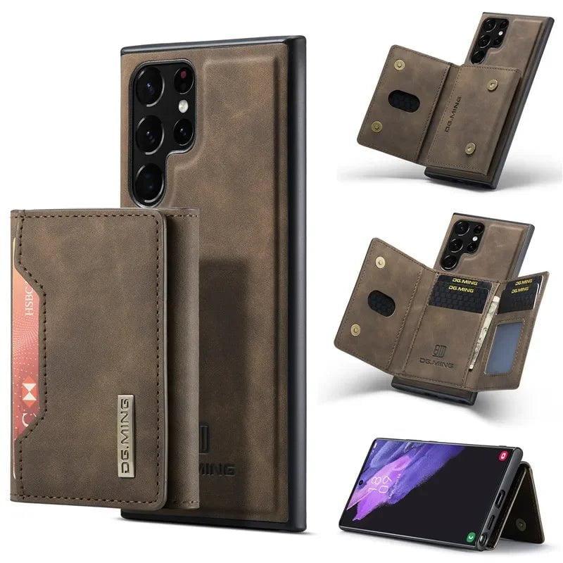 Casebuddy Coffee / Samsung S24 Plus Galaxy S24 Plus Retro Flip Vegan Leather Case