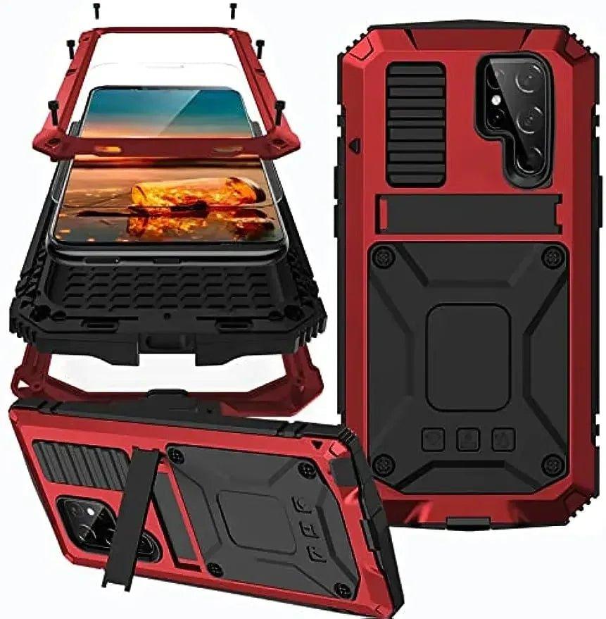 Casebuddy Red / For Samsung S24 Plus Galaxy S24 Plus Rugged Military Metal Case