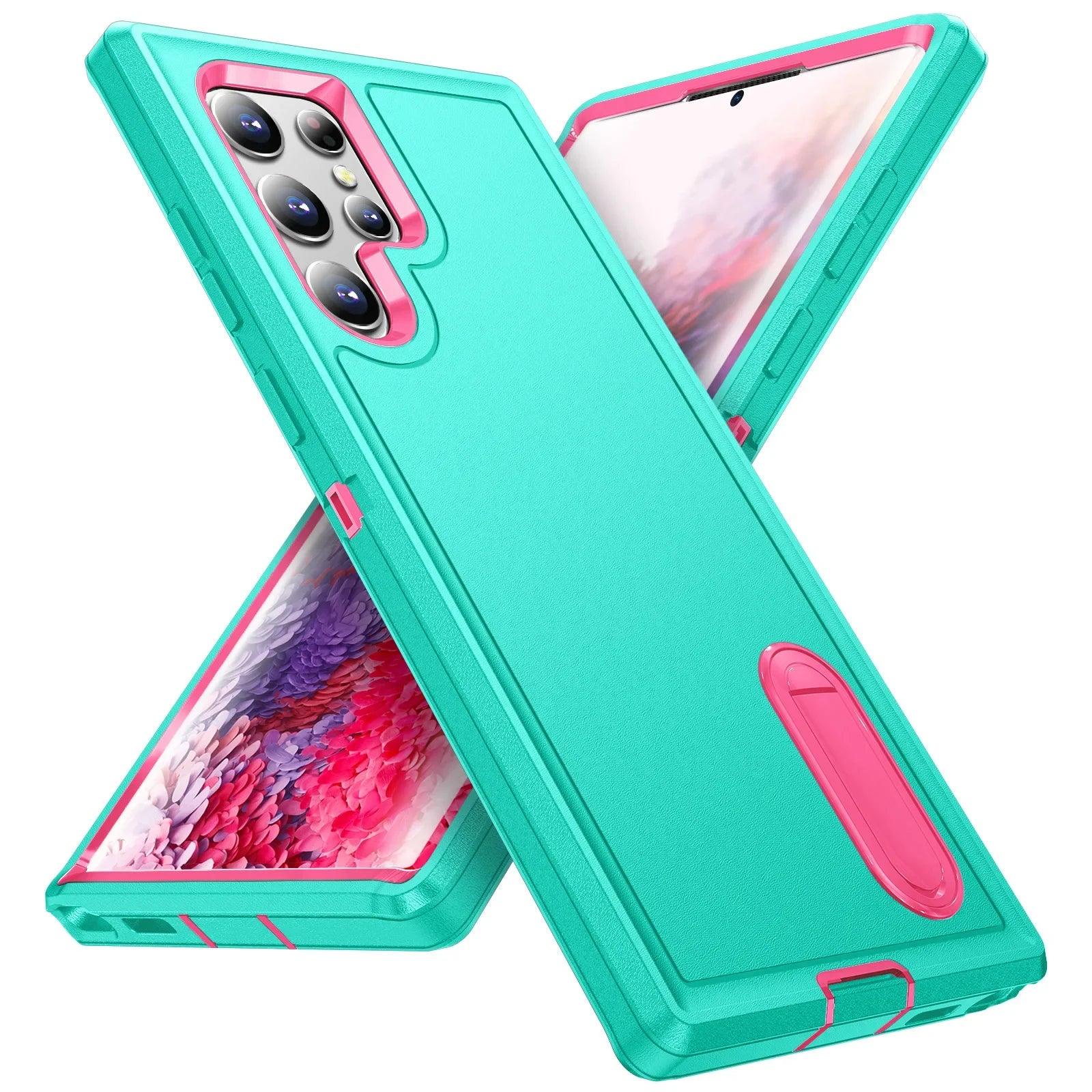 Casebuddy blue pink / Samsung S24 Plus Galaxy S24 Plus Shockproof Heavy Duty Cover