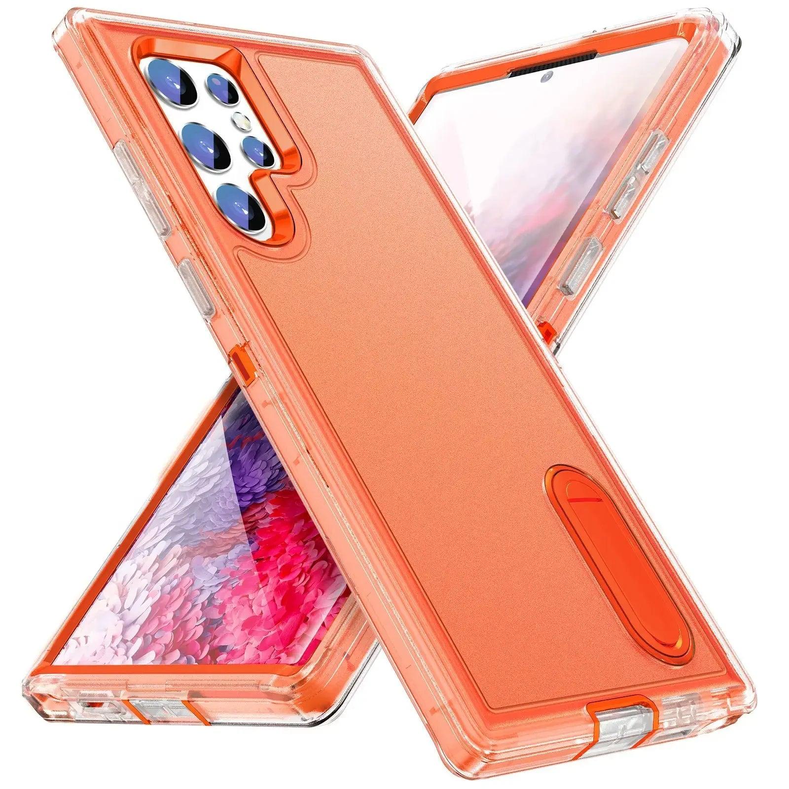 Casebuddy transparent  orange / Samsung S24 Plus Galaxy S24 Plus Shockproof Heavy Duty Cover