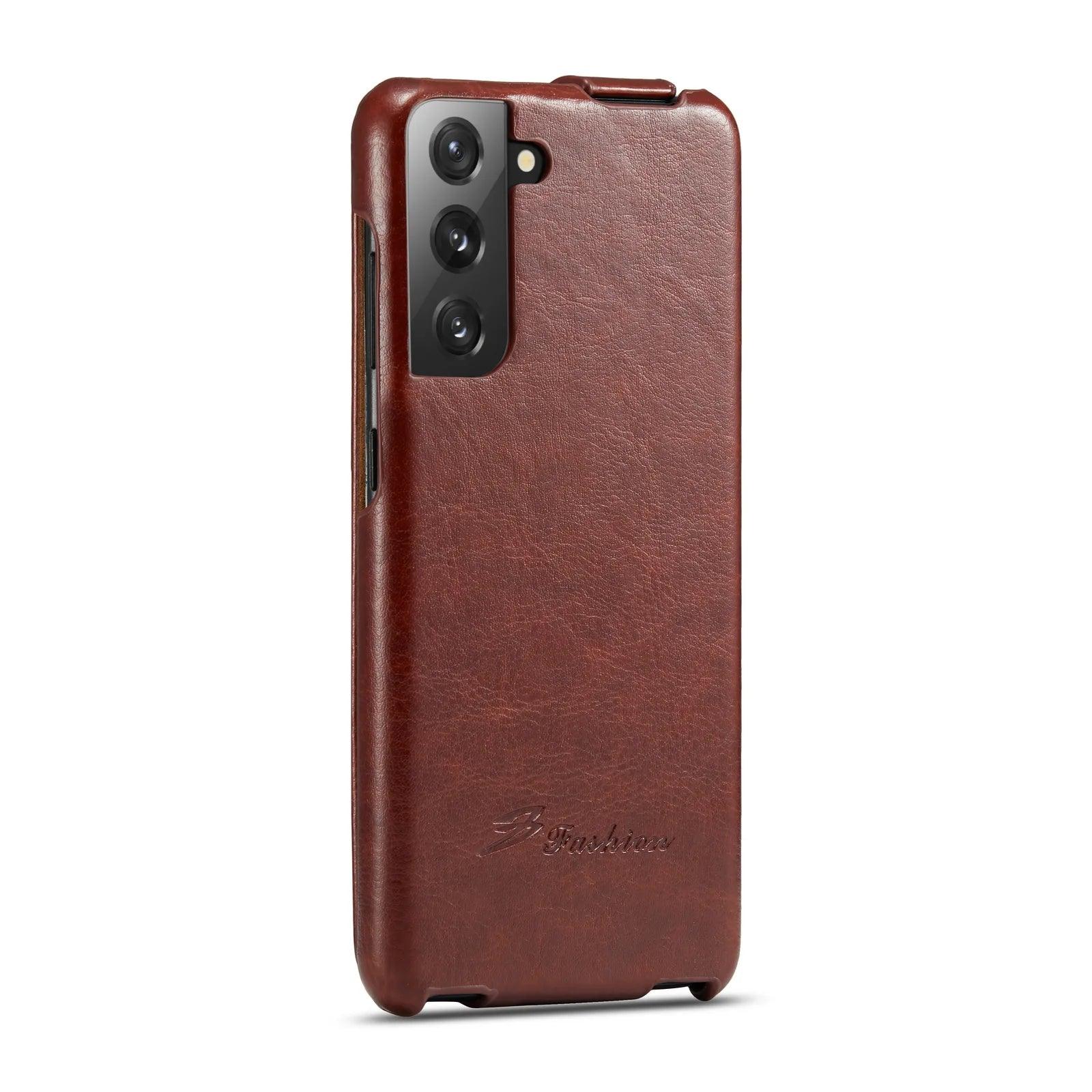 Casebuddy Galaxy S24 Plus Vertical Flip Vegan Leather Case