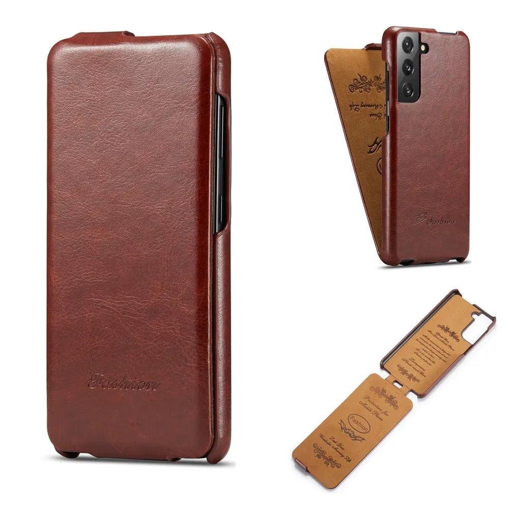 Casebuddy Galaxy S24 Plus Vertical Flip Vegan Leather Case