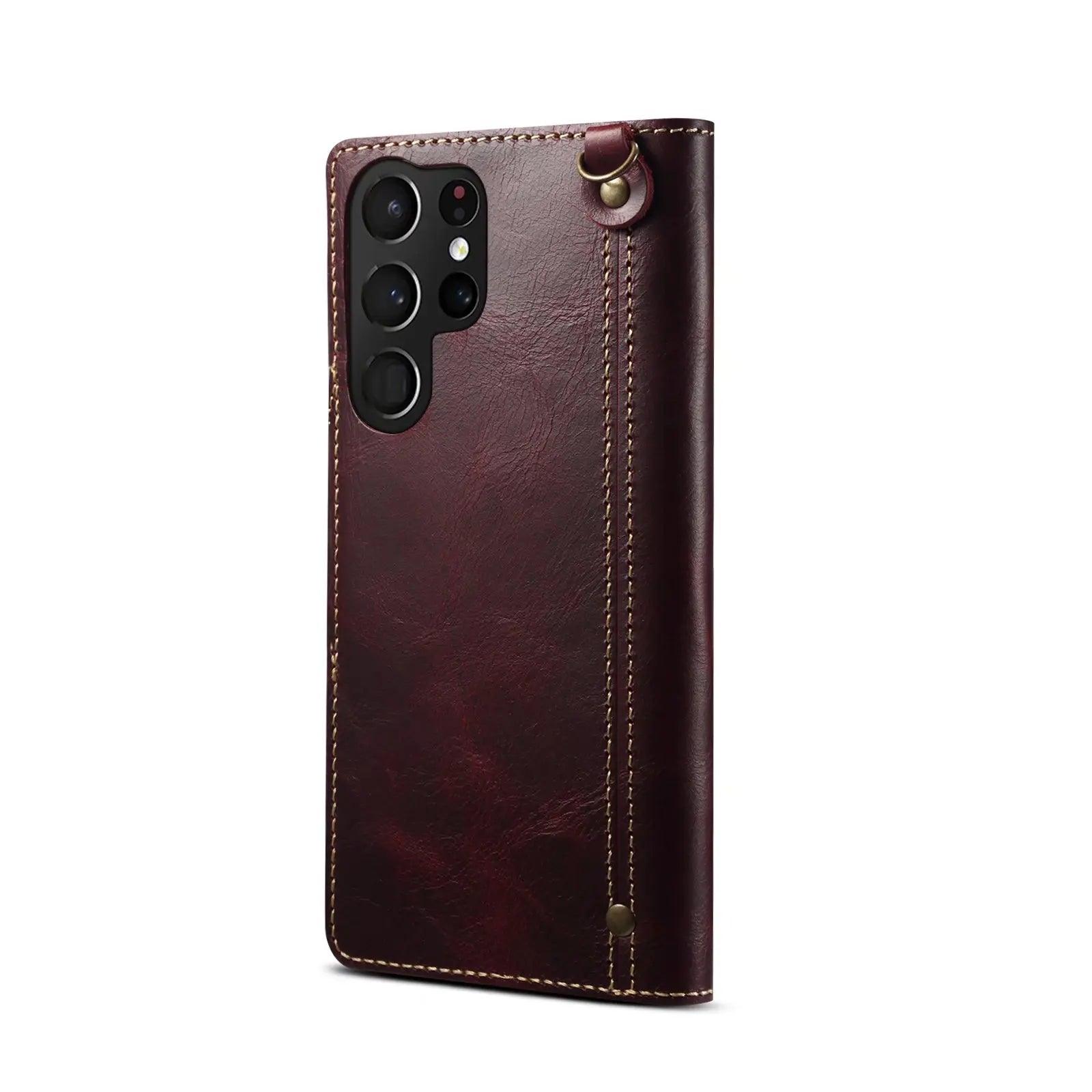 Casebuddy Galaxy S24 Real Cowhide Leather Wallet Case