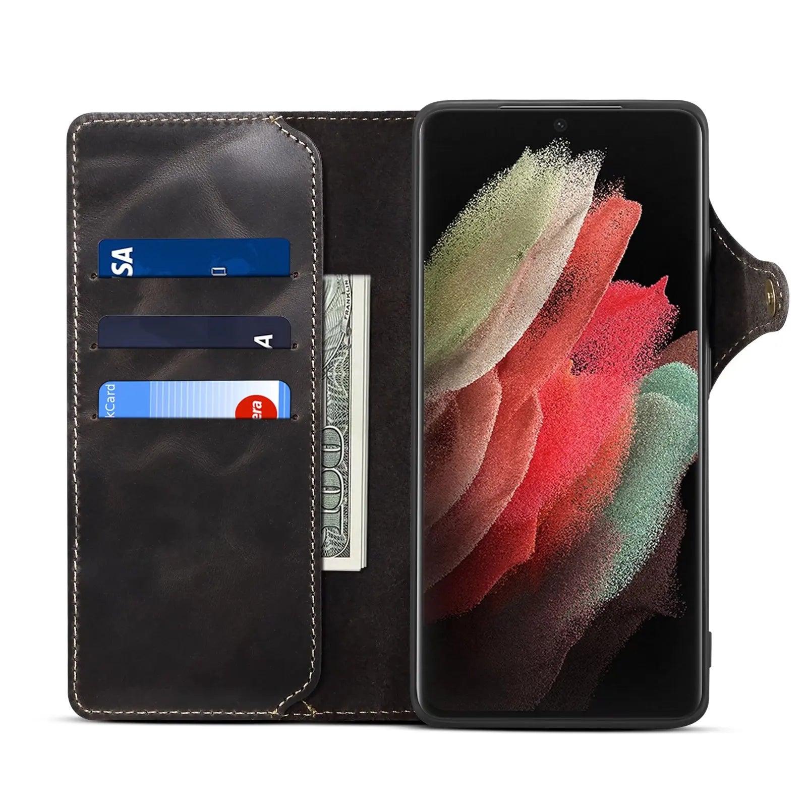 Casebuddy Galaxy S24 Real Cowhide Leather Wallet Case