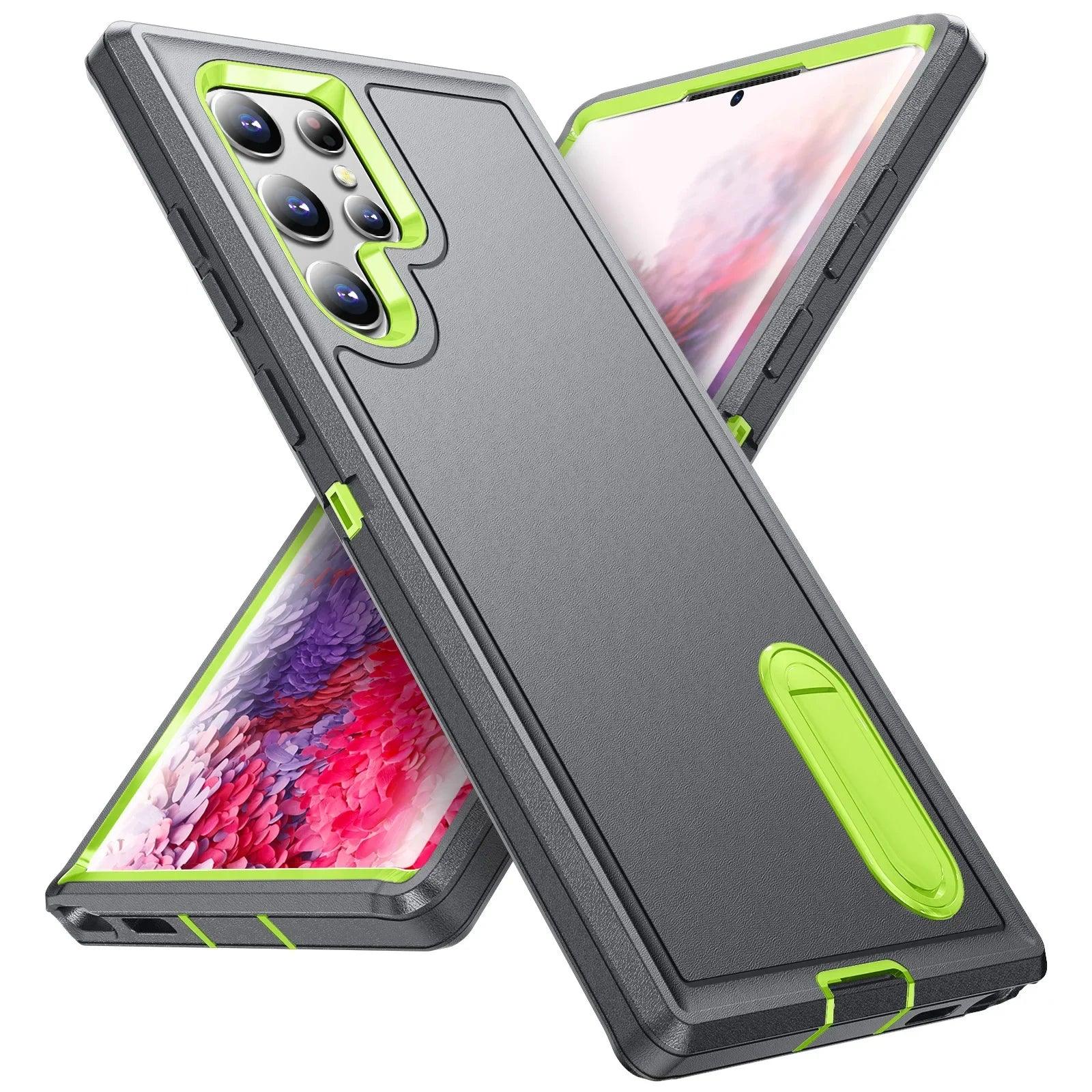 Casebuddy grey green / Samsung S24 Galaxy S24 Shockproof Heavy Duty Cover