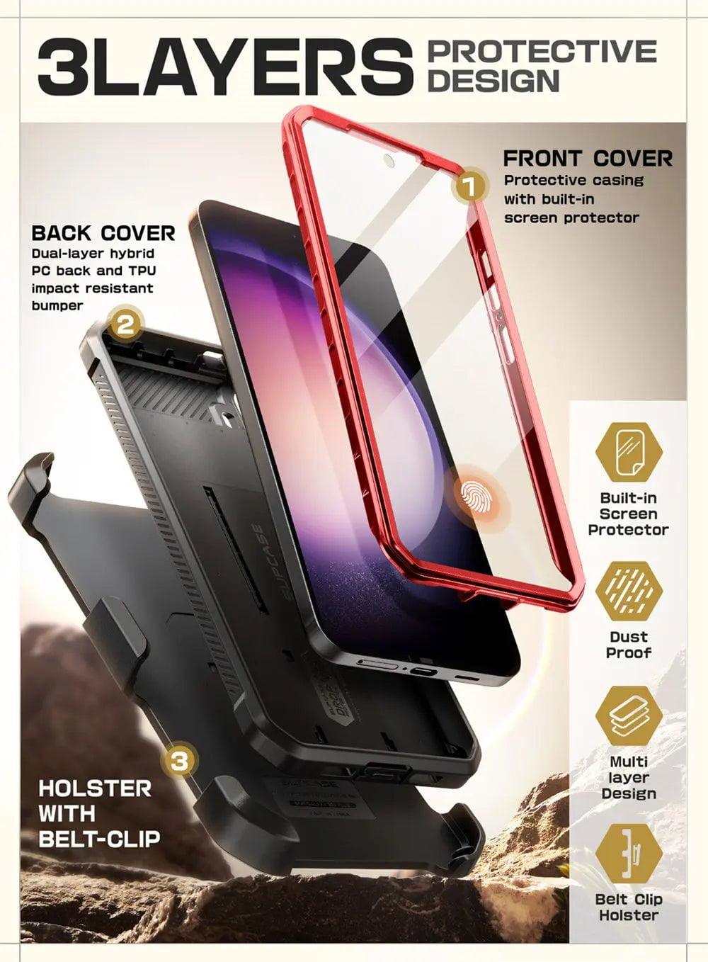 Casebuddy Galaxy S24 Supcase UB Pro Full-Body Dual Layer Case