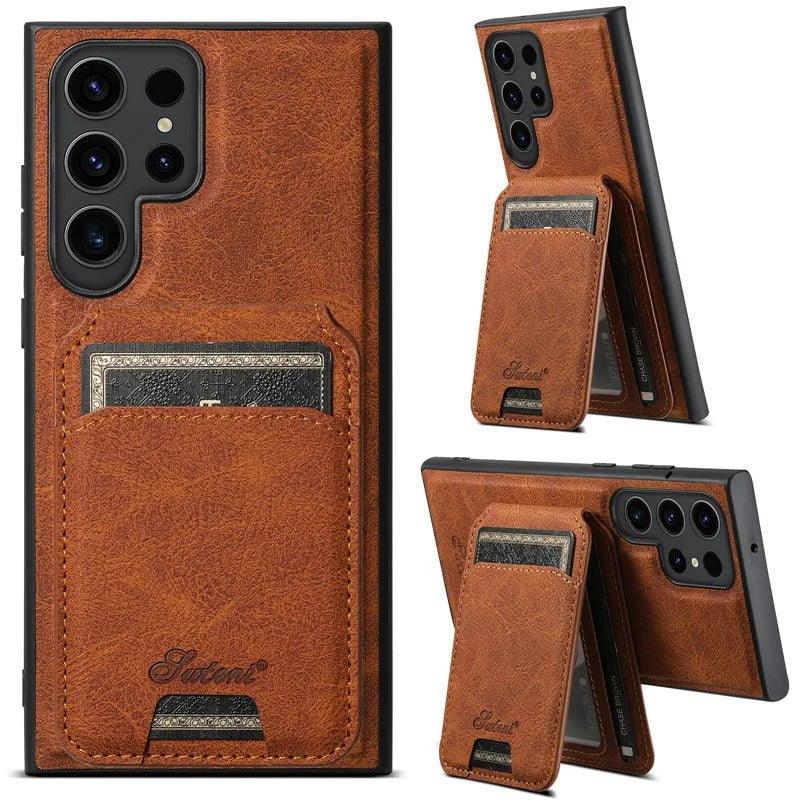 Casebuddy Galaxy S24 Ultra Card Holder Vegan Leather Magnetic Pocket