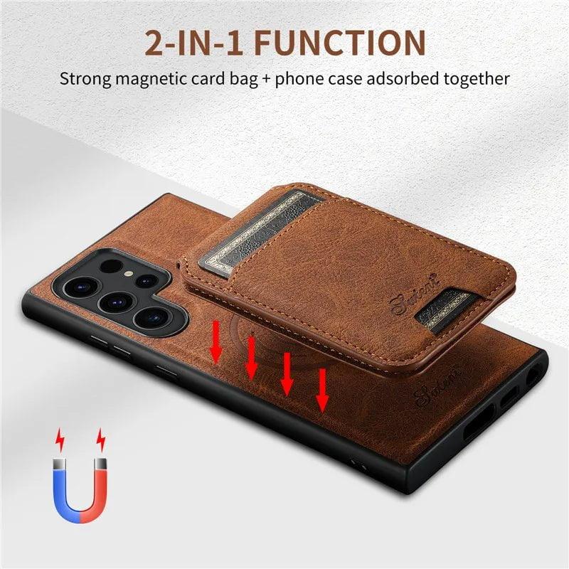 Casebuddy Galaxy S24 Ultra Card Holder Vegan Leather Magnetic Pocket