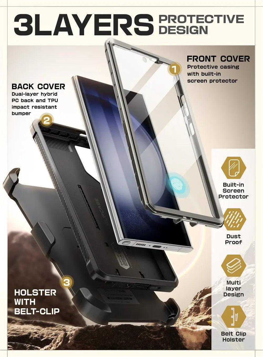 Casebuddy Galaxy S24 Ultra Supcase UB Pro Full-Body Dual Layer Case