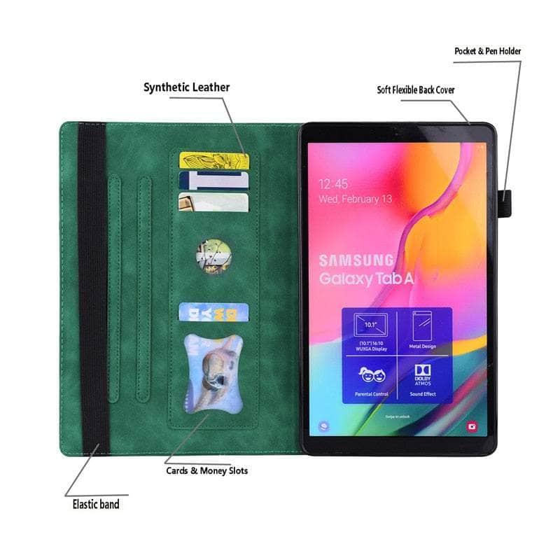 Casebuddy Galaxy Tab S9 Luxury Vegan Leather Wallet Stand