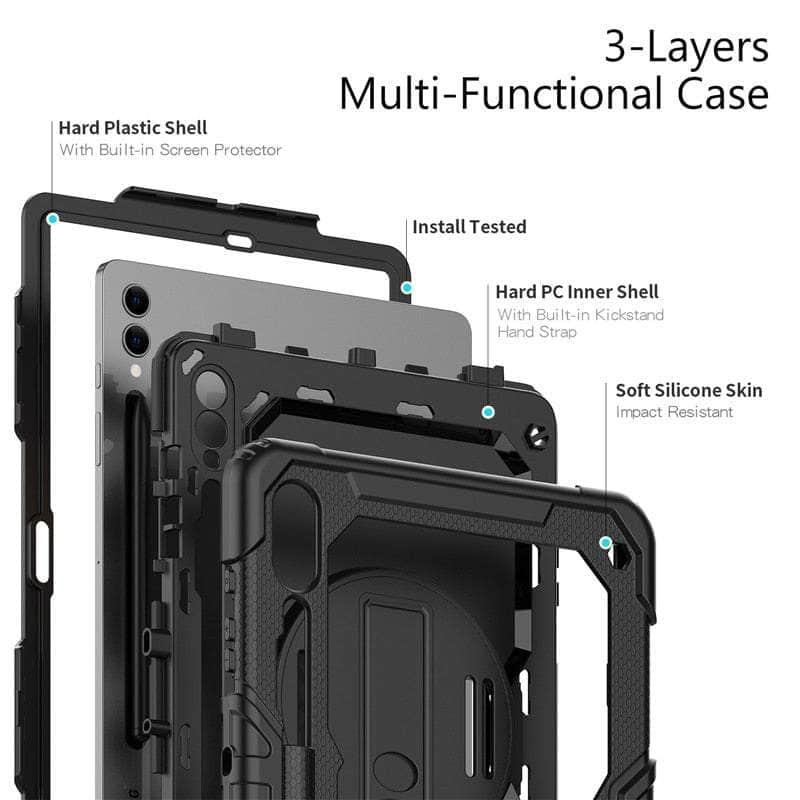 Casebuddy Galaxy Tab S9 Plus Shockproof Shoulder Strap Case